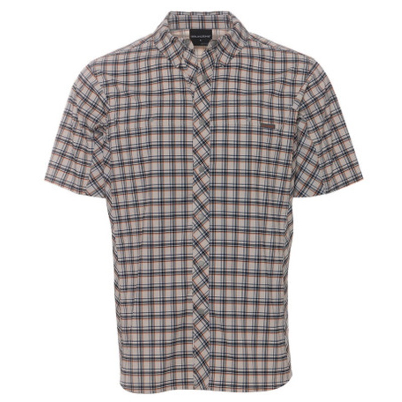 Grundens Transom Short Sleeve Shirt – Glacier Plaid – XL