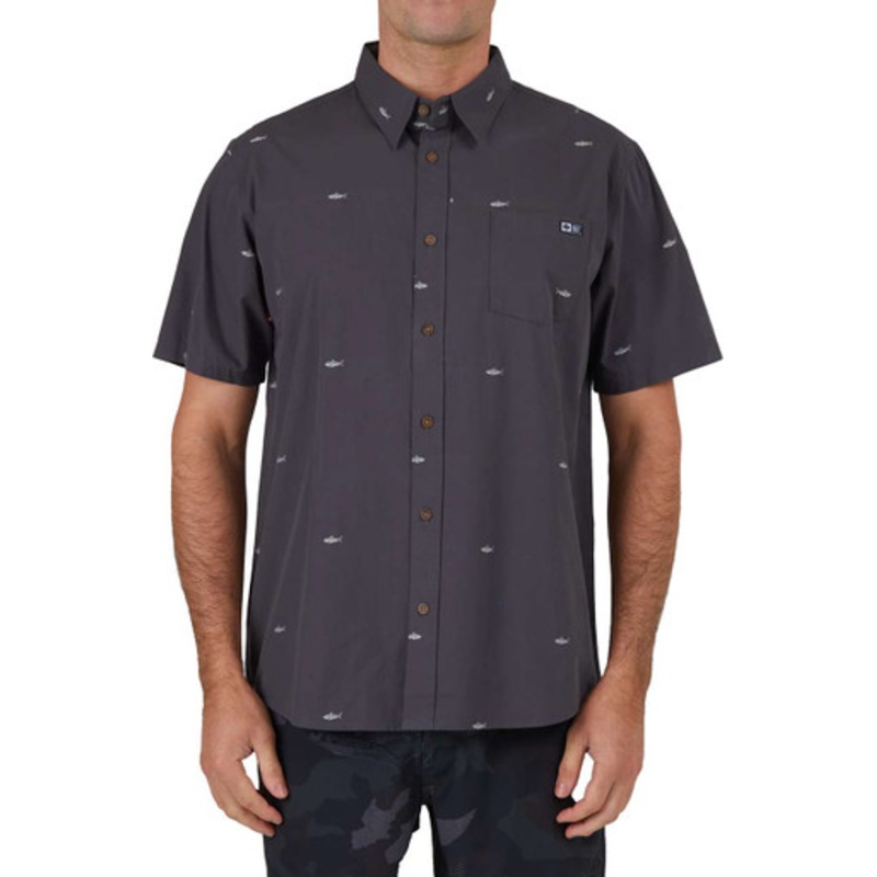 Salty Crew Bruce Short Sleeve Woven Shirt – Charcoal – X-Large