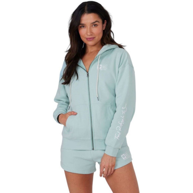 Salty Crew Women’s Alpha Zip Hoody – Jade – X-Large