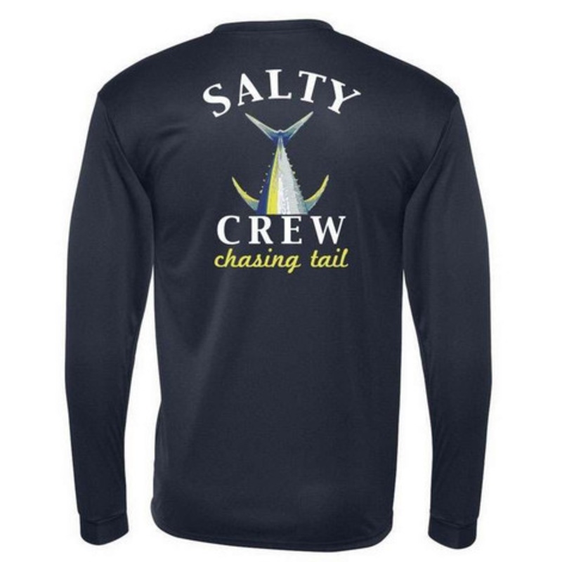 Salty Crew Chasing Tail Long Sleeve Tech Shirt Navy – X-Large