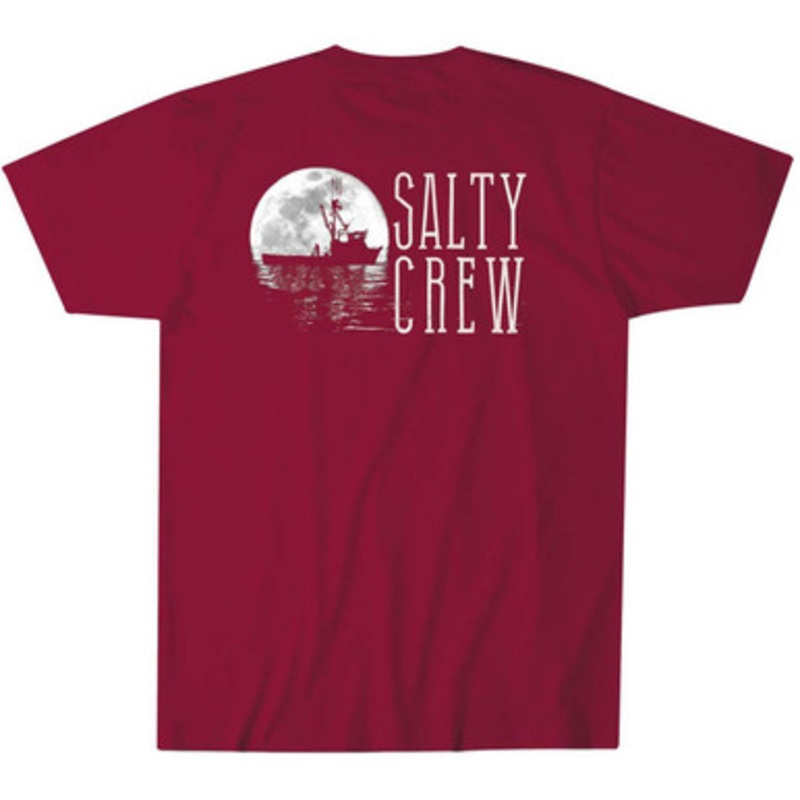 Salty Crew Night Bite T-Shirt – Burgundy Small