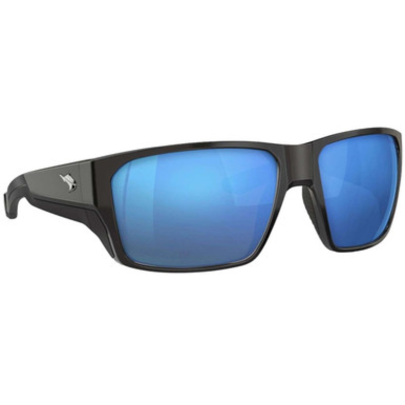 Fin-Nor Cleat Sunglasses – Matte Black Frame/Blue Mirror Poly Lens