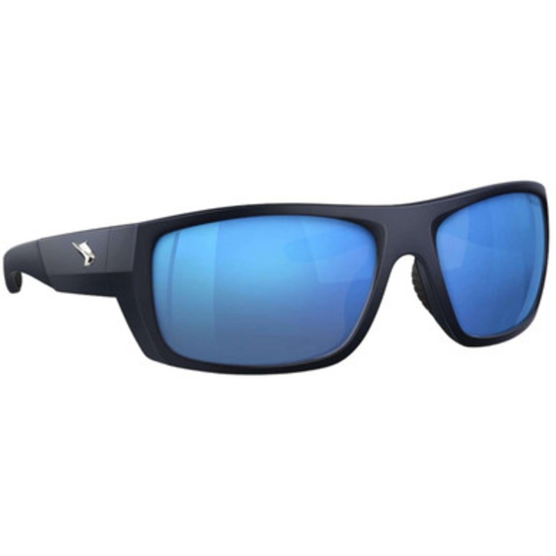 Fin-Nor Pinder Sunglasses – Matte Dark Blue Frame/Blue Mirror Glass Lens