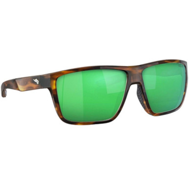Fin-Nor Popper Sunglasses – Matte Tea Tortoise Frame/Green Mirror Poly Lens