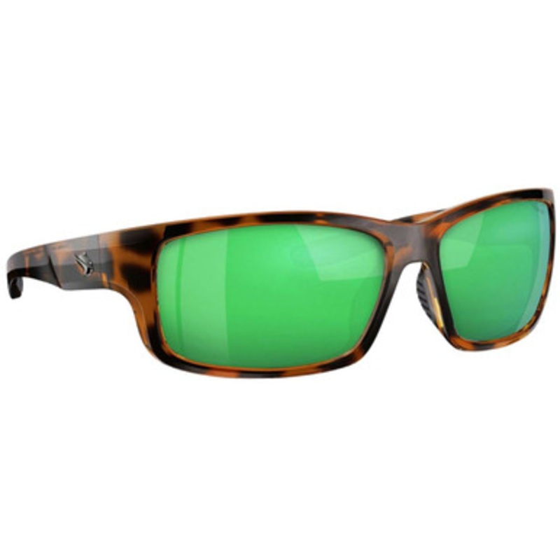 Fin-Nor RT Sunglasses – Shiny Java Tortoise Frame/Green Mirror Poly Lens