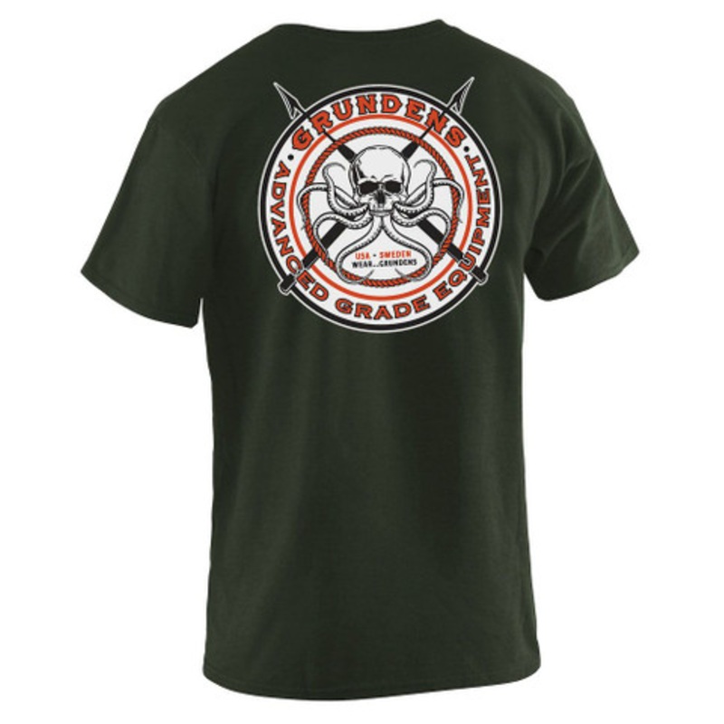 Grundens Davy Jones Short Sleeve T-Shirt – Army Green – L