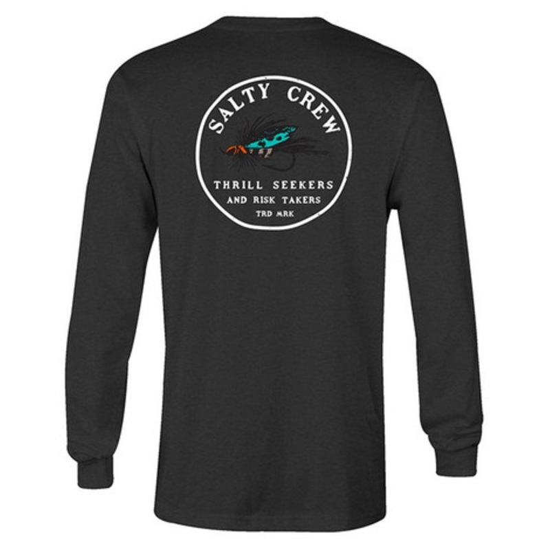 Salty Crew Henshall Long Sleeve T-Shirt – Charcoal Heather – X-Large