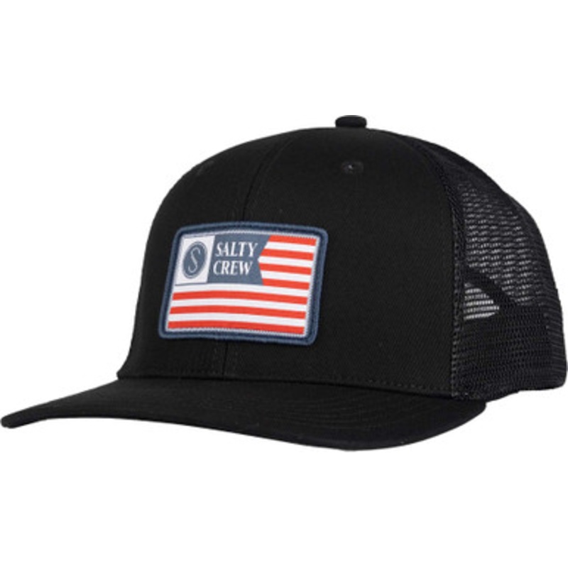 Salty Crew Patriot Retro Trucker Hat – Black