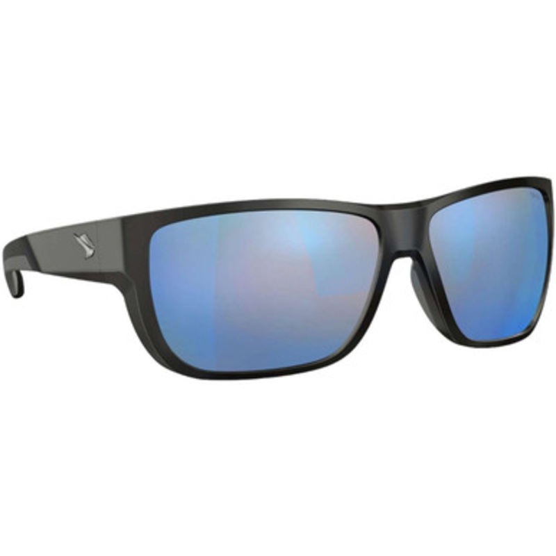 Fin-Nor 12/0 Sunglasses – Matte Black Frame/Blue Mirror Poly (L4 Base)