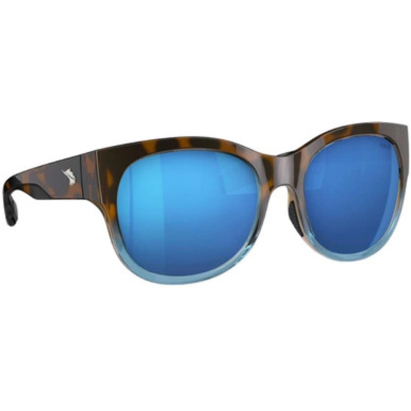 Fin-Nor Capitana Sunglasses – Amber Tort/Blue Fade Frame/Blue Mirror Poly Lens