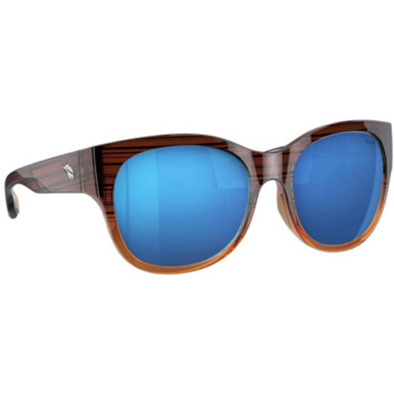 Fin-Nor Capitana Sunglasses – Honey Ripple Fade Frame/Blue Mirror Poly Lens