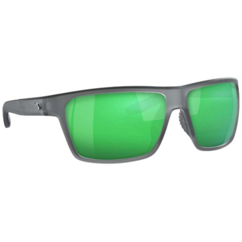Fin-Nor Circle Hook Sunglasses – Frosted Matte Grey Frame/Green Mirror Poly Lens