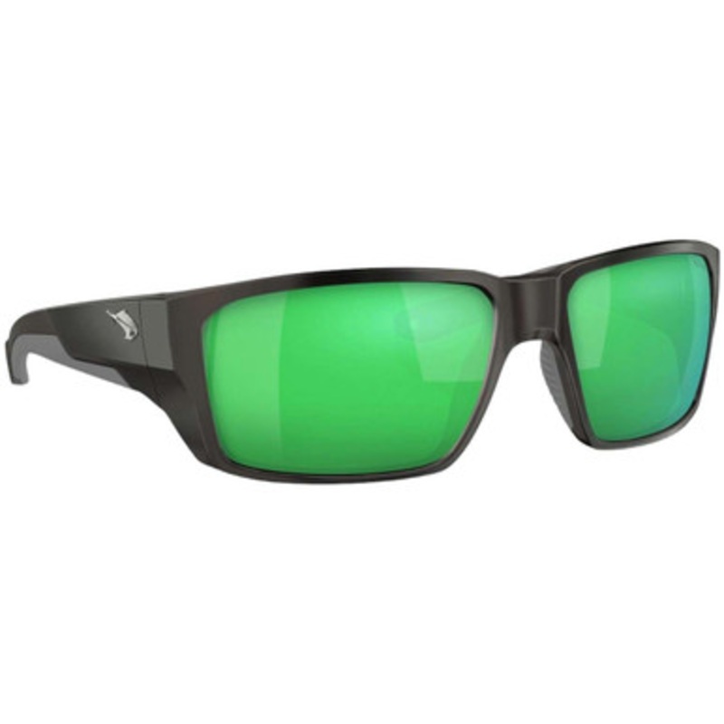 Fin-Nor Flybridge Sunglasses – Matte Black Frame/Green Mirror Poly Lens