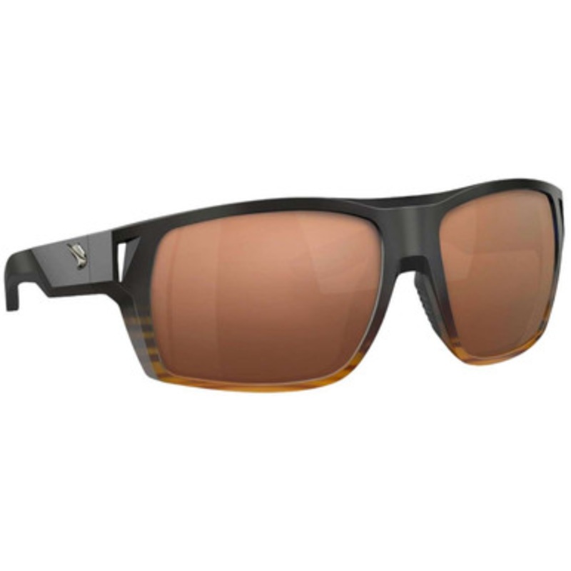Fin-Nor Hells Bay Sunglasses – MT BLK/Oak Grain Fade Frame/Copper Glass Lens