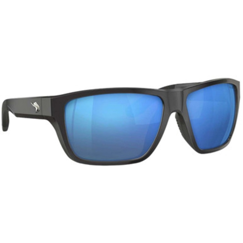 Fin-Nor Sportfisher Sunglasses – Matte Black Frame/Blue Mirror Glass Lens