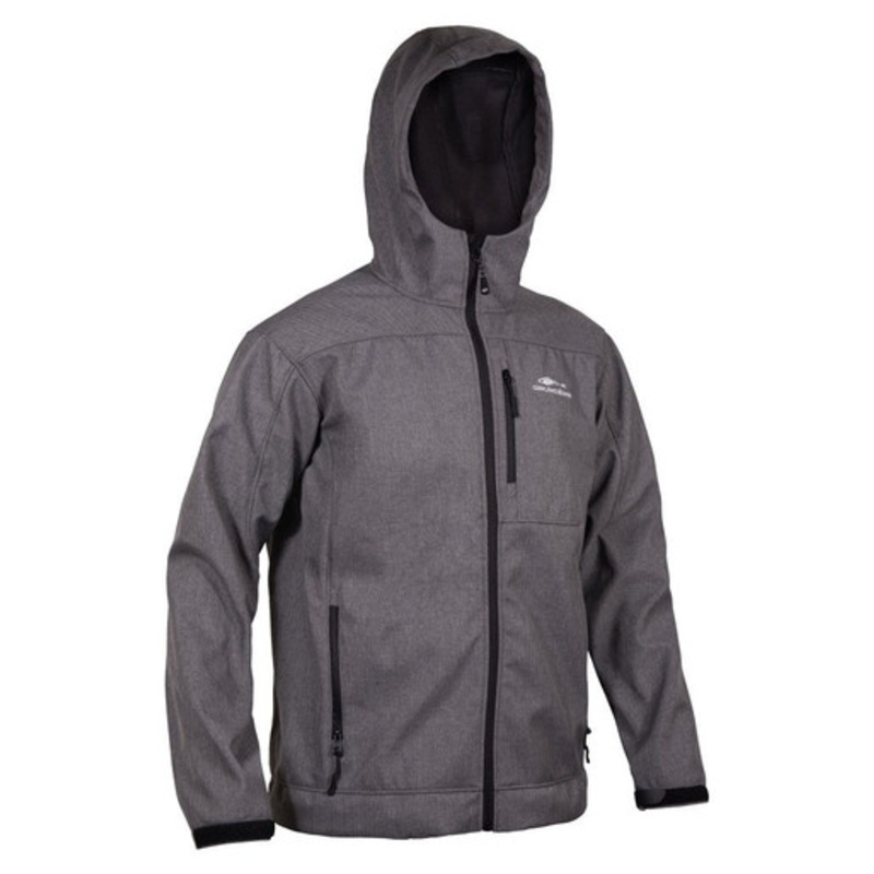 Grundens Midway Hooded Softshell Jacket – Herringbone Grey – 3XL