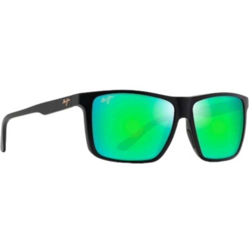 Maui Jim Mamalu Bay Sunglasses – Matte Black Frame/Maui Green Lens
