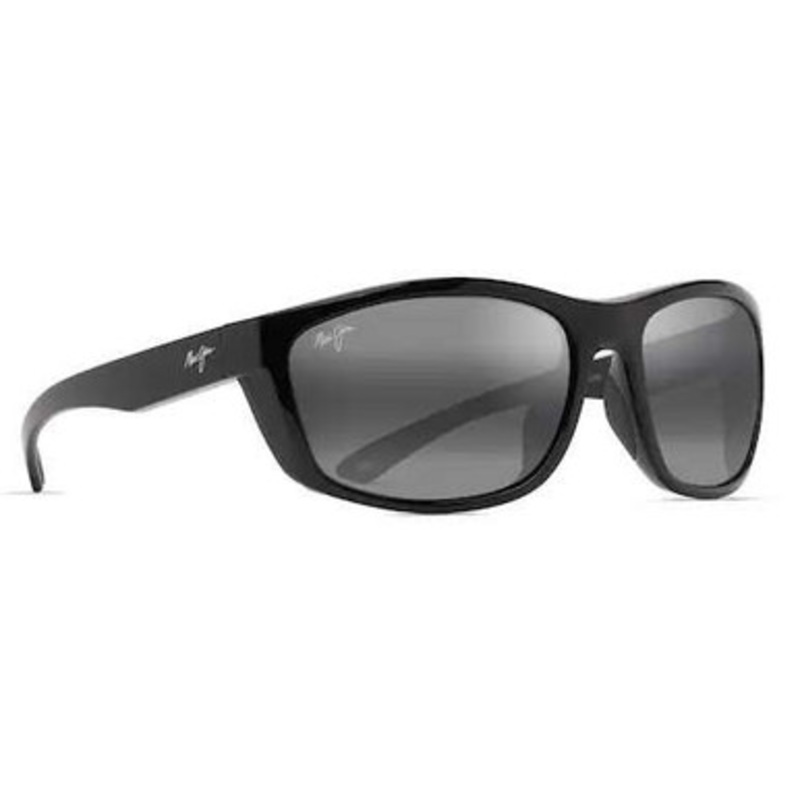 Maui Jim Nuu Landing Sunglasses – Black Gloss w/Black Rubber/Neutral Grey