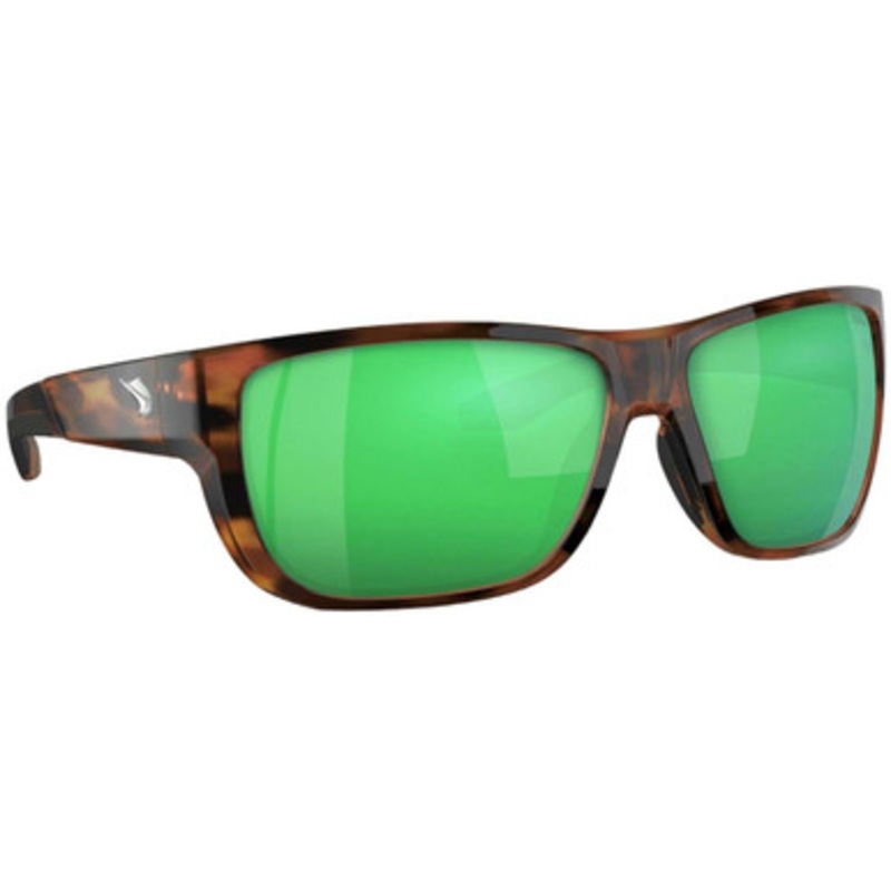 Fin-Nor 12/0 Sunglasses – Matte Tea Tortoise Frame/Green Mirror Poly Lens