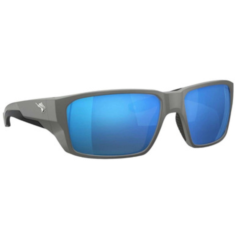 Fin-Nor Flybridge Sunglasses – Matte Dark Grey Frame/Blue Mirror Poly Lens