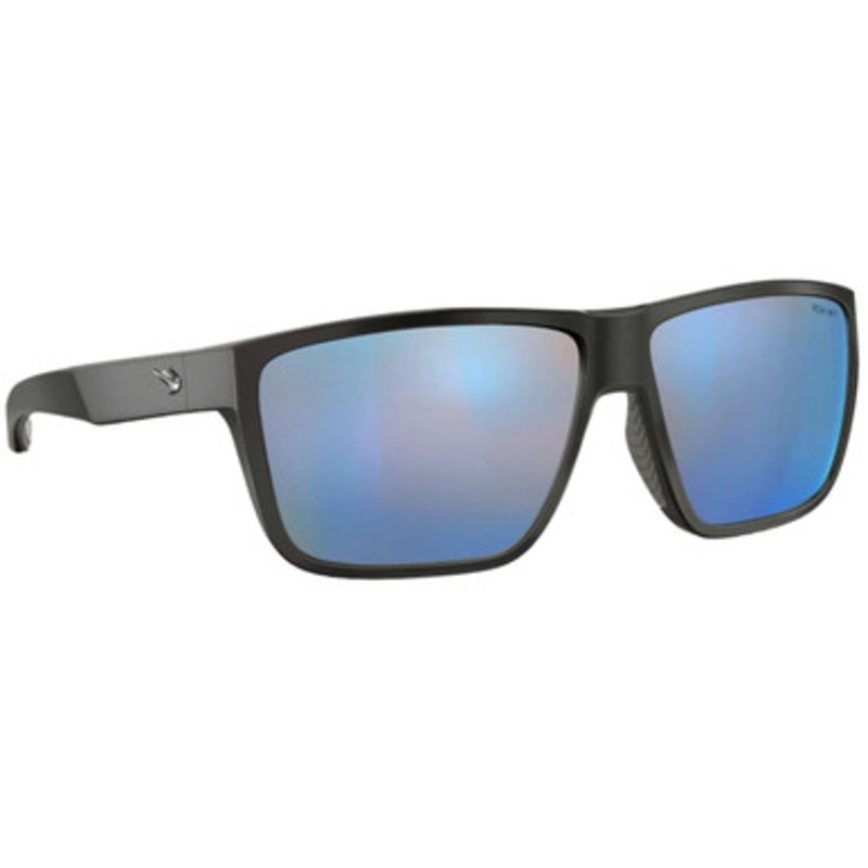 Fin-Nor Popper Sunglasses – Matte Black Frame/Blue Mirror Poly (L4 Base)