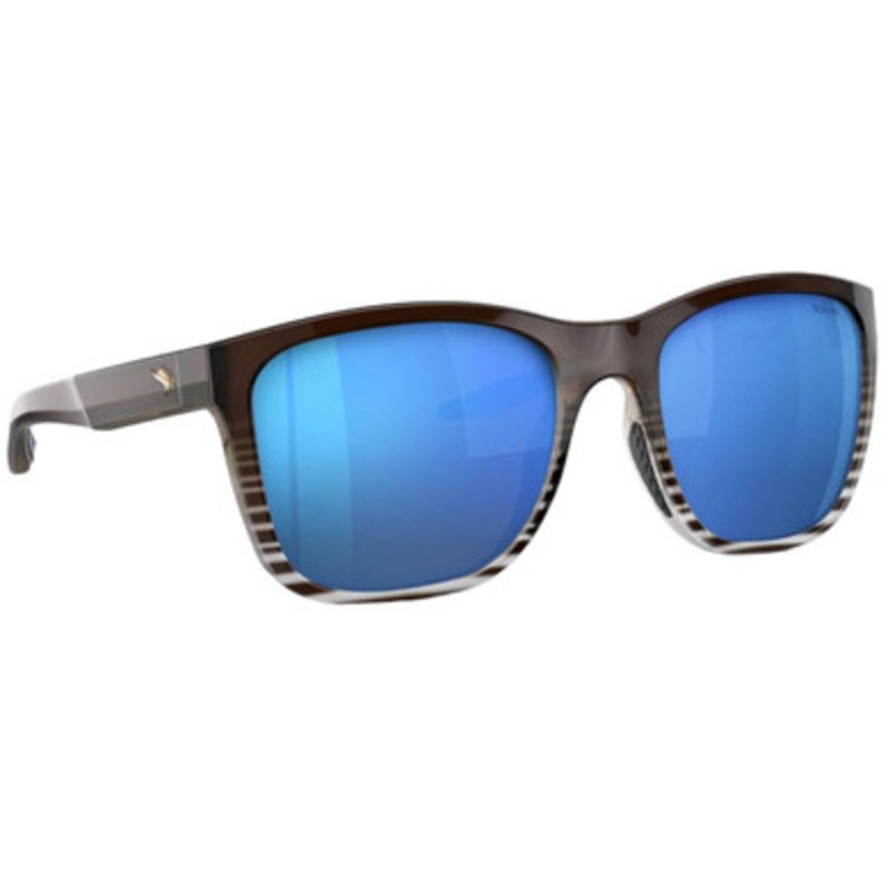 Fin-Nor Tilloo Sunglasses – Maple/Stripe Fade Frame/Blue Mirror Poly Lens