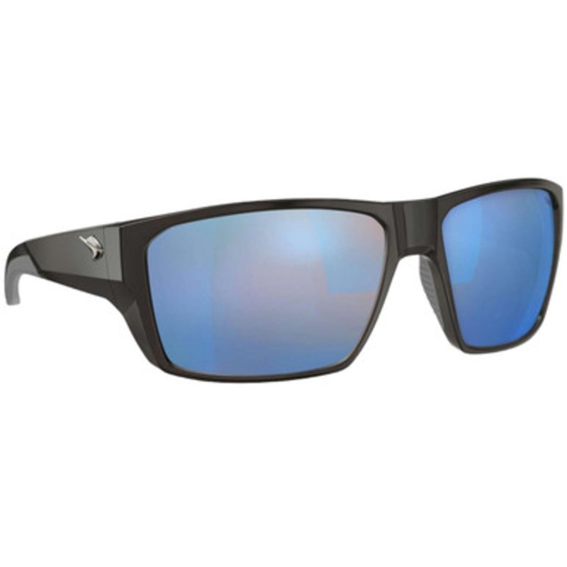 Fin-Nor Bouncer Sunglasses – Matte Black Frame/Blue Mirror Poly (L4 Base)