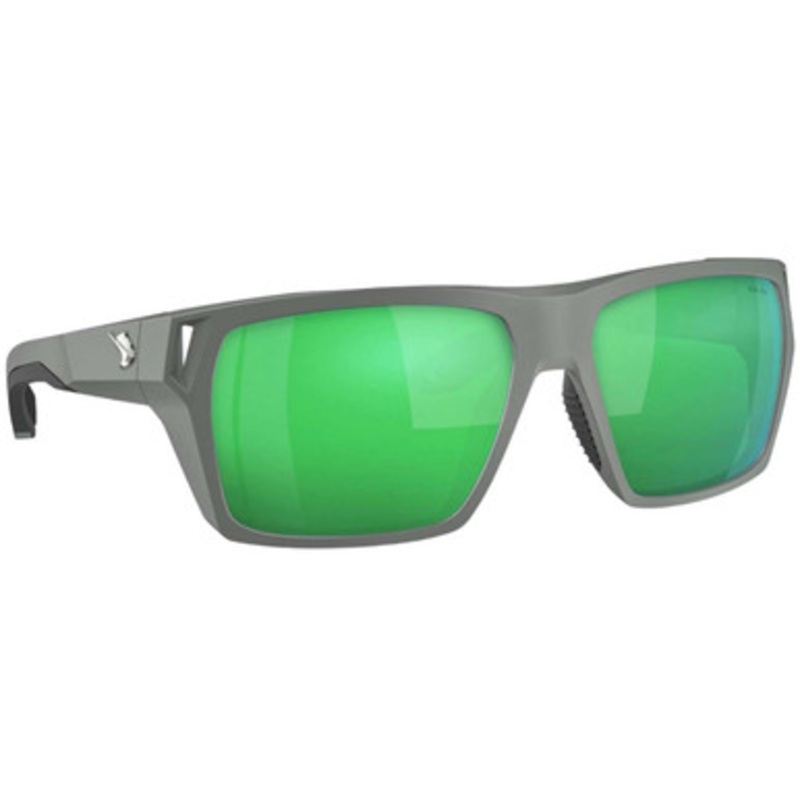 Fin-Nor Browns Bay Sunglasses – Matte Dark Grey Frame/Green Mirror Poly Lens