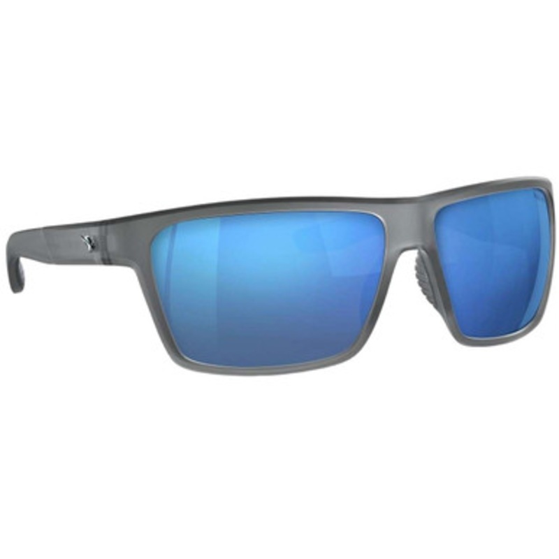 Fin-Nor Circle Hook Sunglasses – Frosted Matte Grey Frame/Blue Mirror Poly Lens