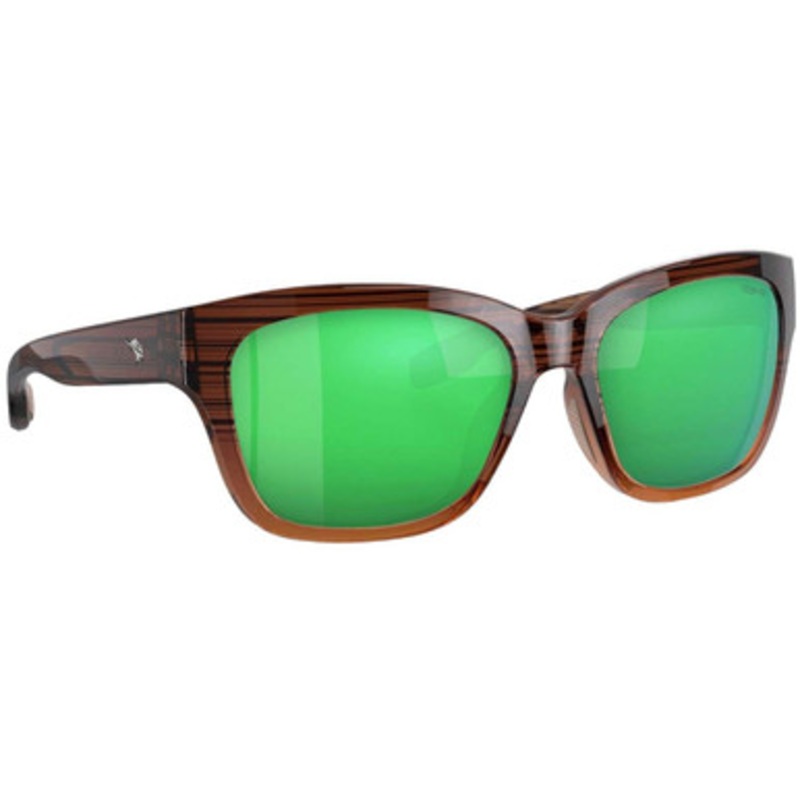 Fin-Nor Mordida Sunglasses – Honey Ripple Fade Frame/Green Mirror Poly Lens