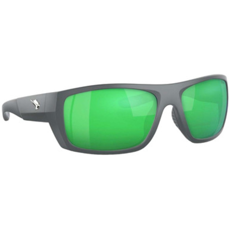 Fin-Nor Pinder Sunglasses – Matte Shade Grey Frame/Green Mirror Poly Lens