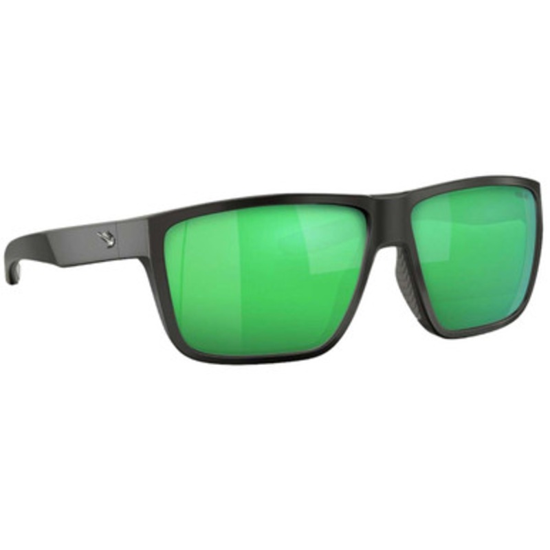 Fin-Nor Popper Sunglasses – Matte Black Frame/Green Mirror Poly Lens