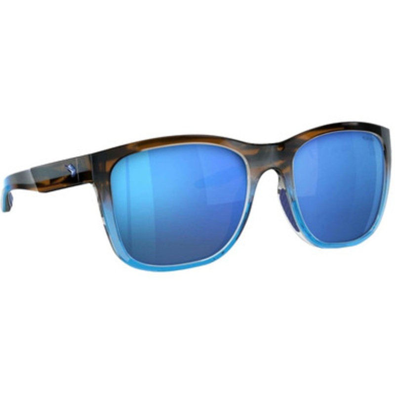 Fin-Nor Tilloo Sunglasses – Brown Stripe/Blue Fade Frame/Blue Mirror Glass Lens
