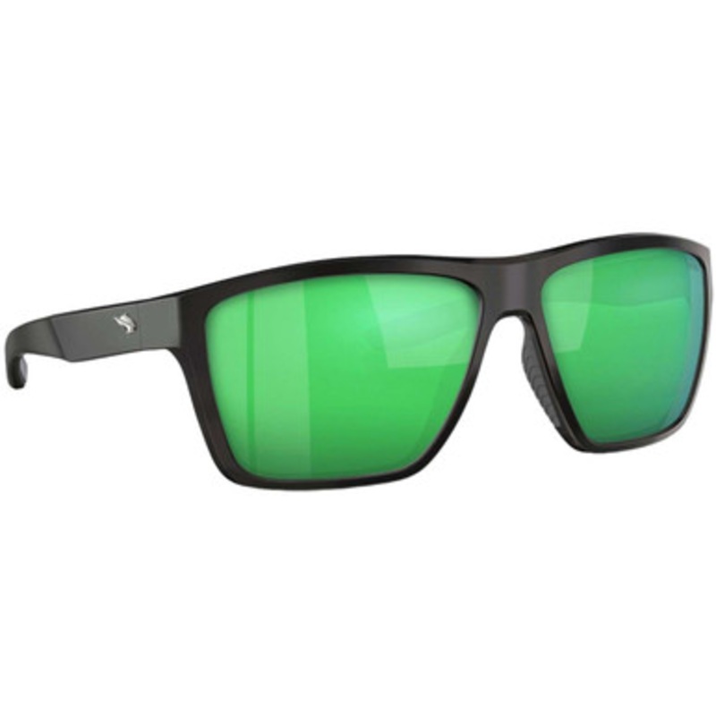 Fin-Nor Big Pine Sunglasses – Matte Black Frame/Green Mirror Glass Lens