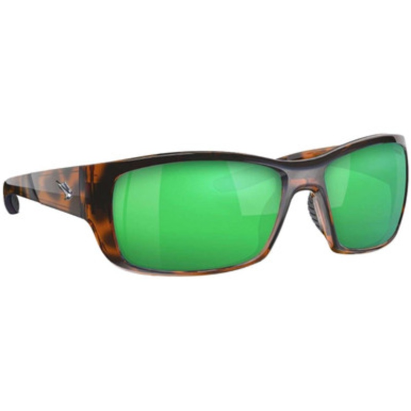 Fin-Nor Dredge Sunglasses – Shiny Java Tortoise Frame/Green Mirror Poly Lens