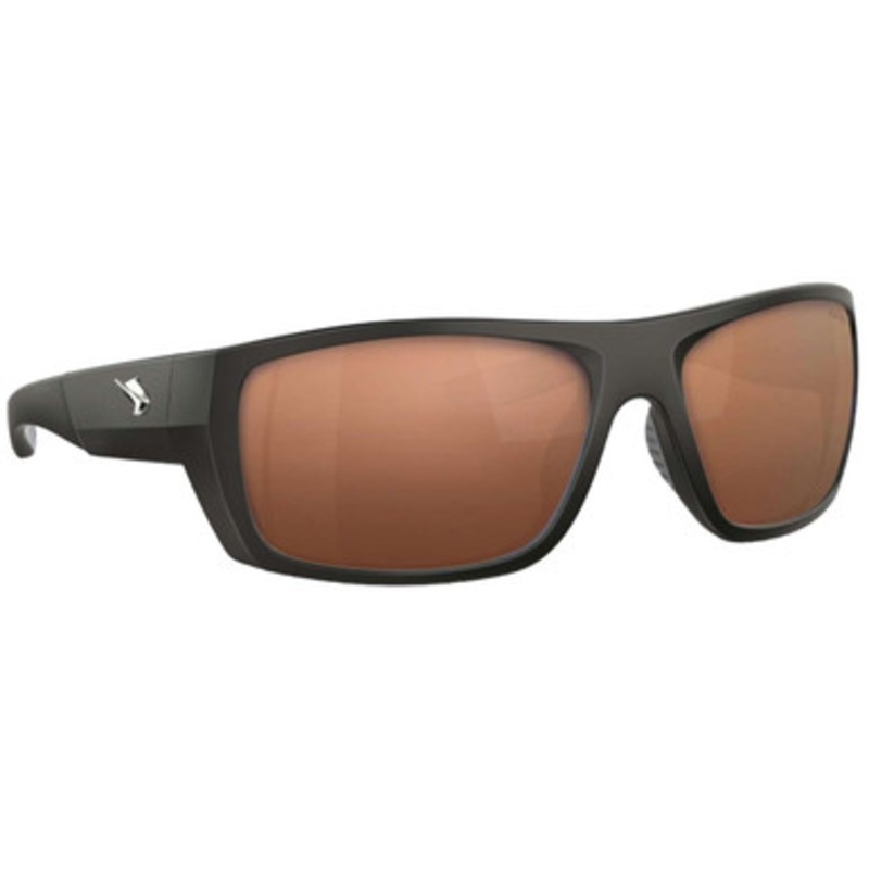 Fin-Nor Pinder Sunglasses – Soft Matte Black Frame/Copper Glass Lens