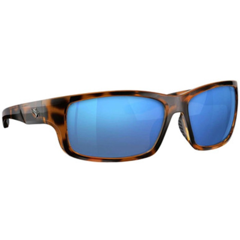 Fin-Nor RT Sunglasses – Shiny Java Tortoise Frame/Blue Mirror Poly Lens
