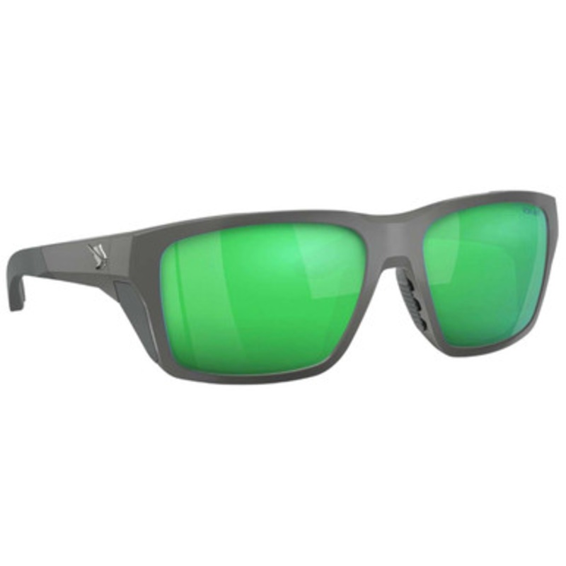 Fin-Nor Rum Line Sunglasses – Matte Dark Grey Frame/Green Mirror Poly Lens