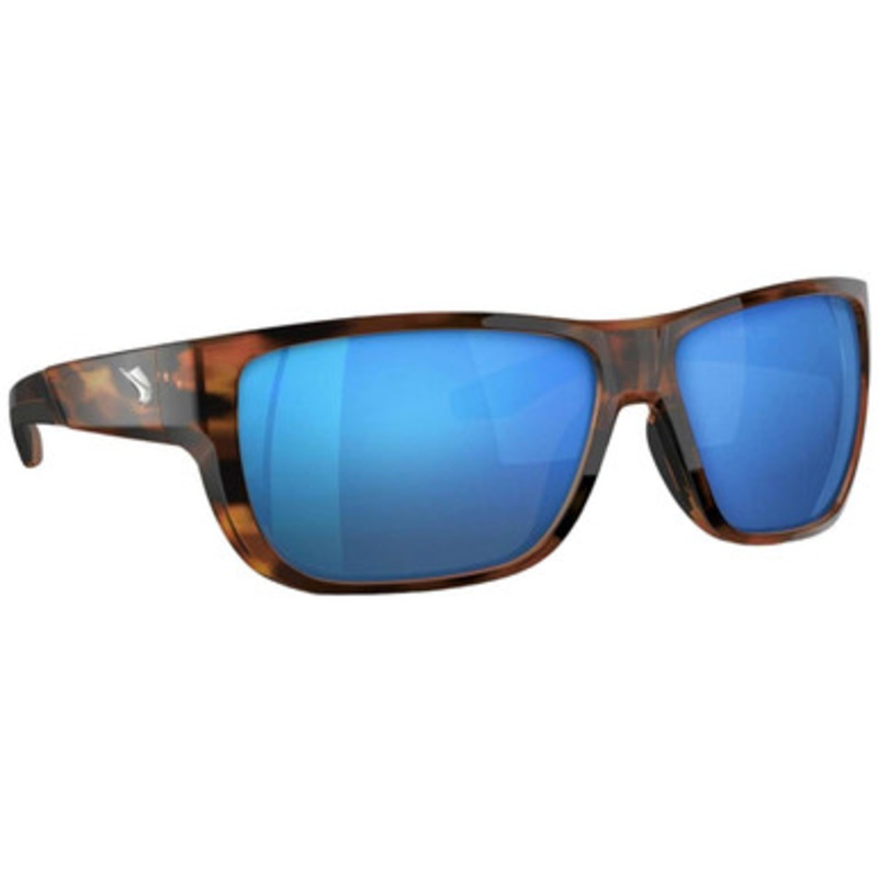 Fin-Nor 12/0 Sunglasses – Matte Tea Tortoise Frame/Blue Mirror Poly Lens