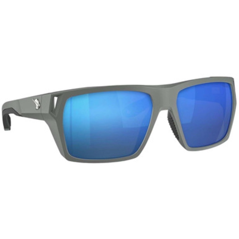 Fin-Nor Browns Bay Sunglasses – Matte Dark Grey Frame/Blue Mirror Poly Lens