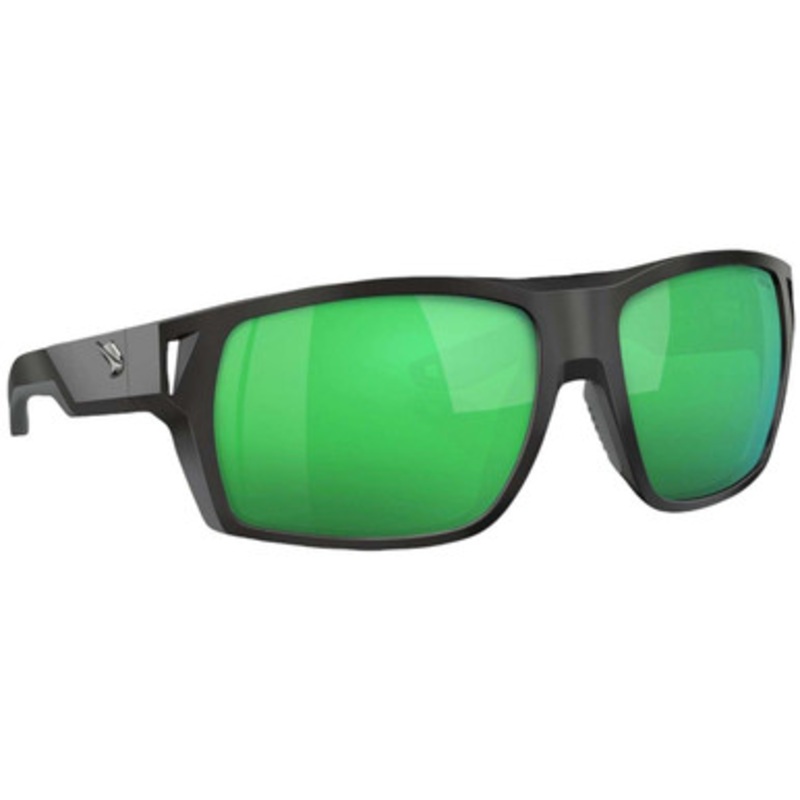 Fin-Nor Hells Bay Sunglasses – Matte Black Frame/Green Mirror Poly Lens