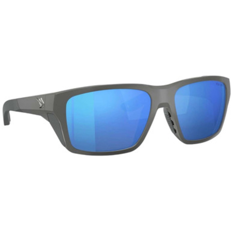 Fin-Nor Rum Line Sunglasses – Matte Dark Grey Frame/Blue Mirror Glass Lens