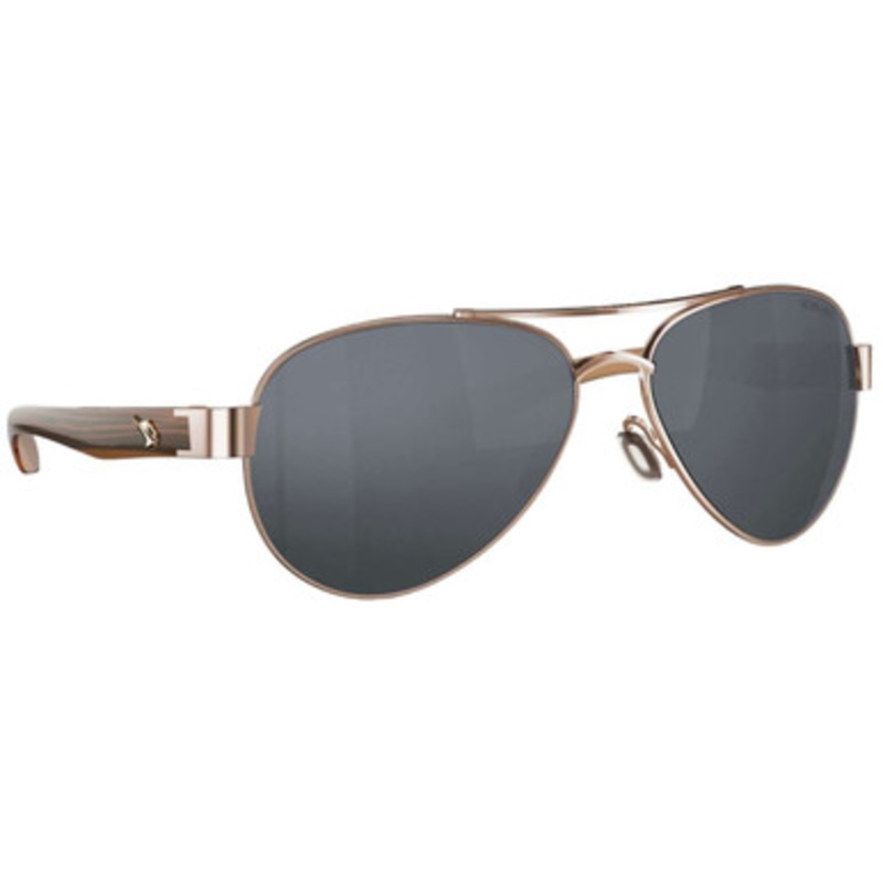 Fin-Nor Surf Candy Sunglasses – Rose Gold/Brown/Amber Stripe Frame/Grey Poly Lens