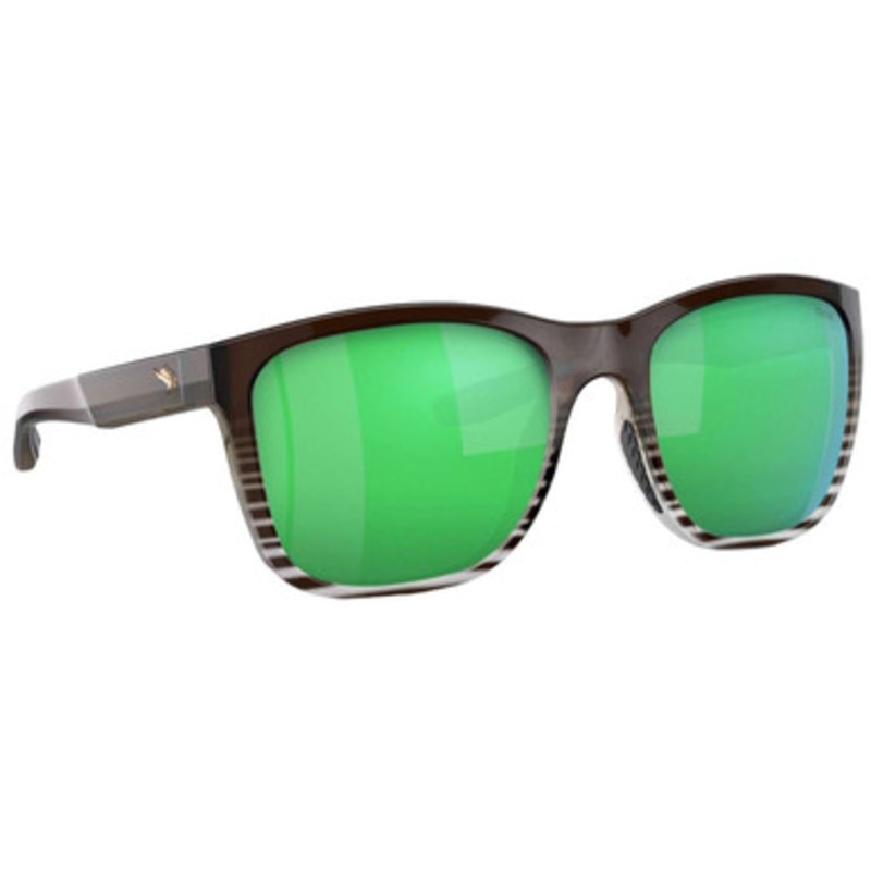 Fin-Nor Tilloo Sunglasses – Maple/Stripe Fade Frame/Green Mirror Poly Lens