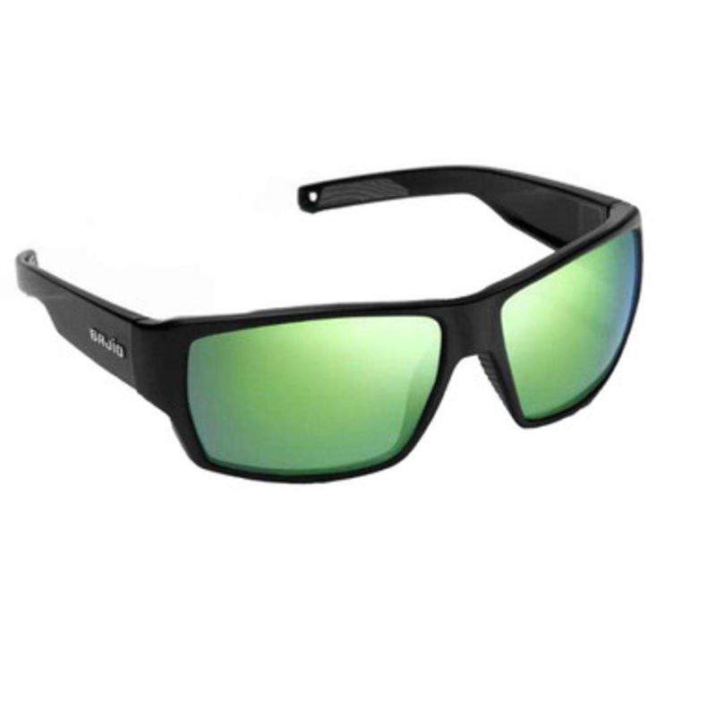 Bajio Vega Sunglasses – Black Matte Frame/Green Mirror Glass Lens