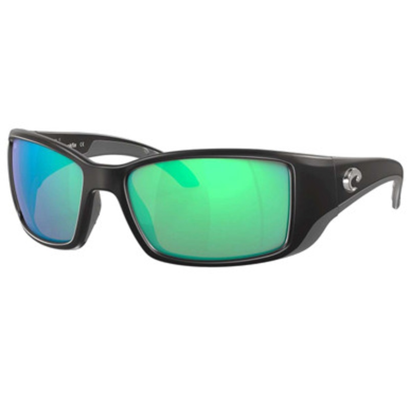 Costa Del Mar Blackfin Sunglasses – 580P Lenses – Matte Black Frame/Green Mirror Lens