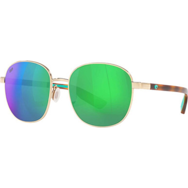 Costa Egret Sunglasses – Shiny Gold/Green Mirror 580P