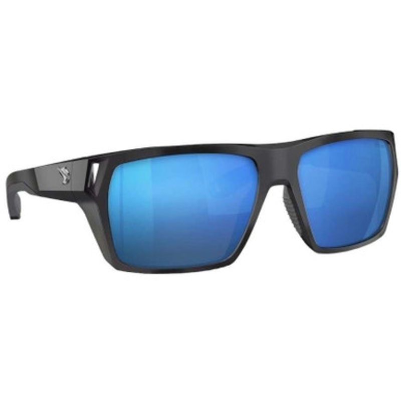 Fin-Nor Browns Bay Sunglasses – Matte Black Frame/Blue Mirror Poly Lens