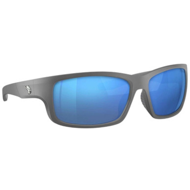 Fin-Nor RT Sunglasses – Matte Shade Grey Frame/Blue Mirror Poly Lens