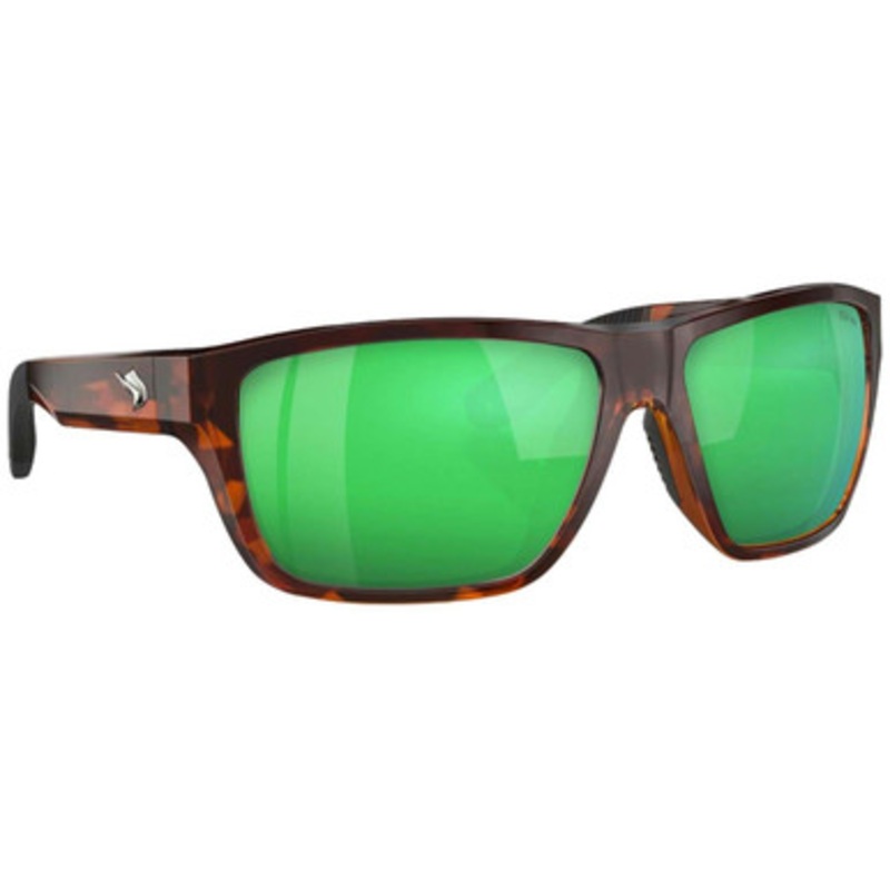 Fin-Nor Sportfisher Sunglasses – Matte Sienna Tortoise Frame/Green Mirror Glass Lens